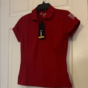 Adidas Women's Bold Red Polo Tee